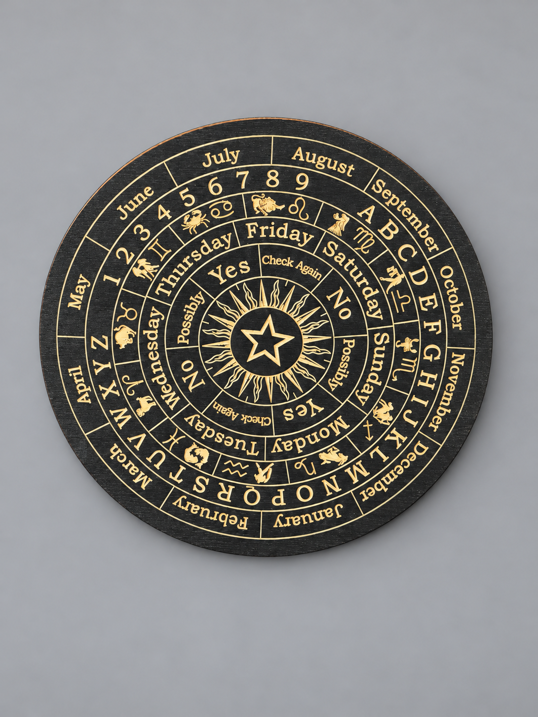 Zodiac Dowsing Board: 15 cm diameter · free pendulum selected at random