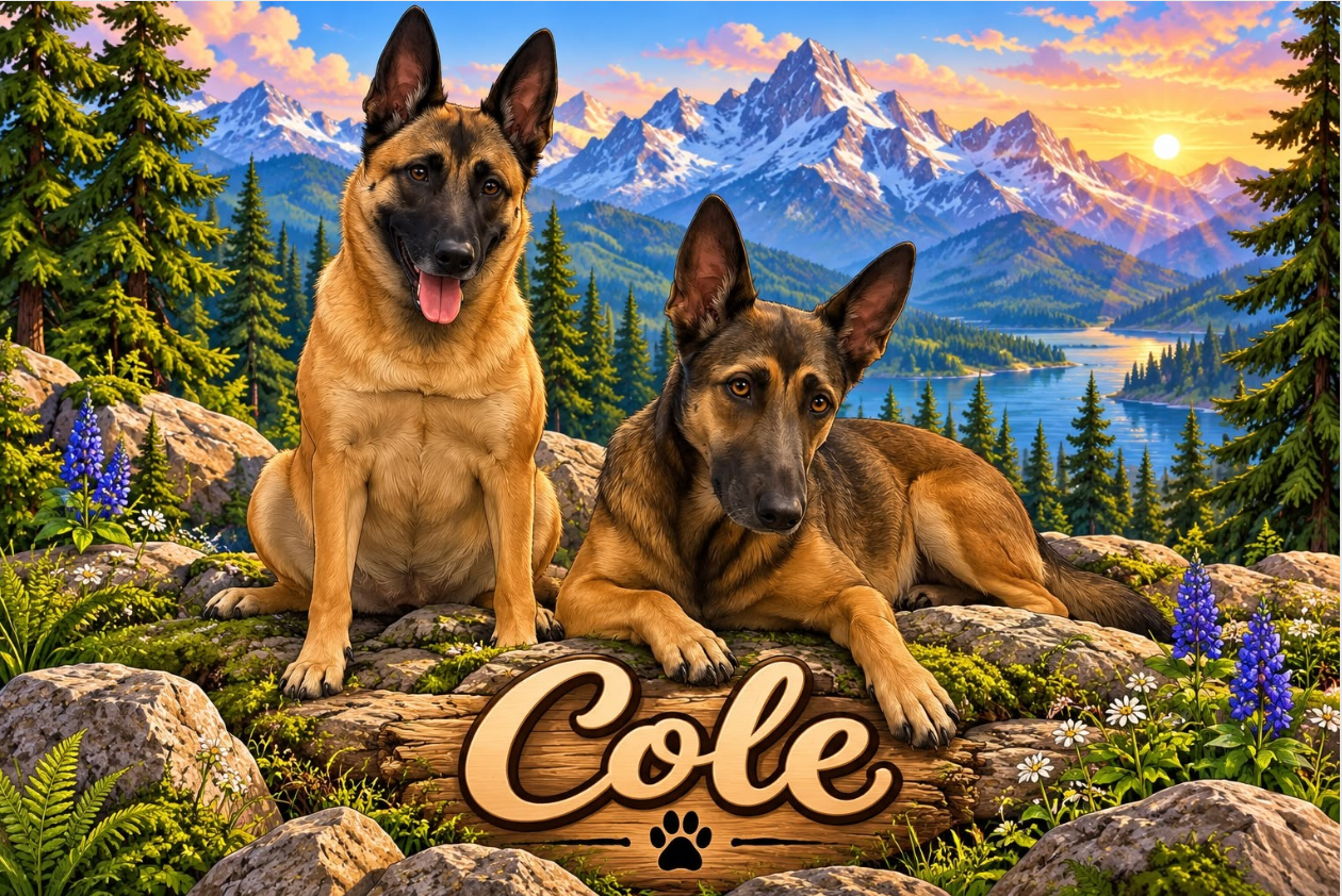Personalised Cole tumbler example showing two distinct dogs, view 12