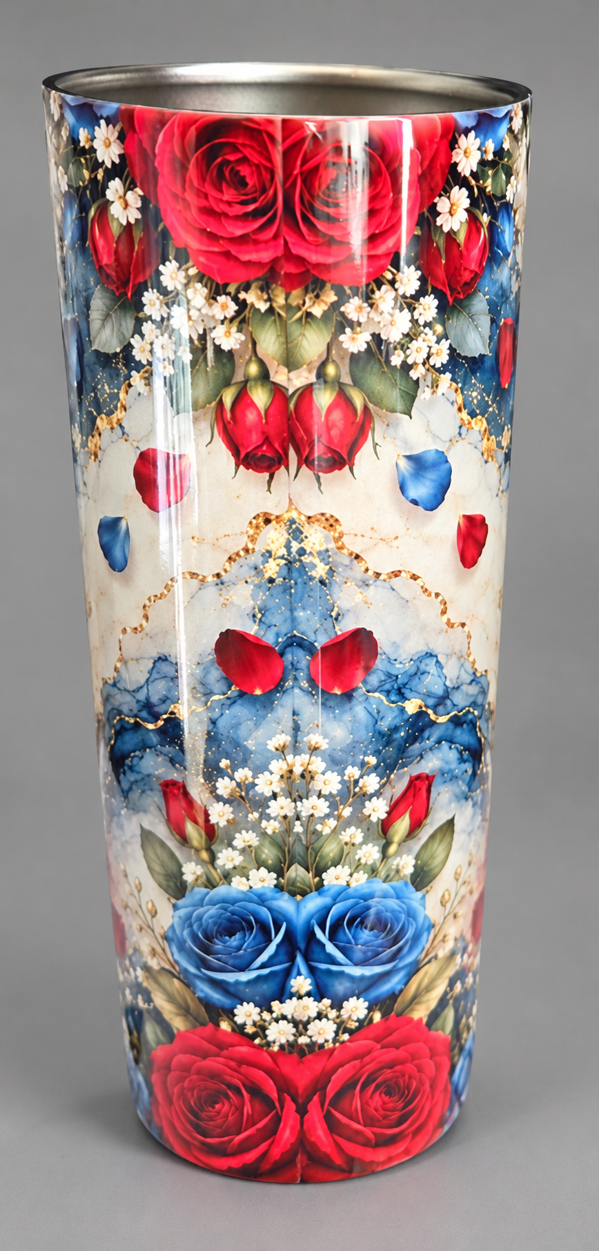 Personalised floral tumbler example view 4