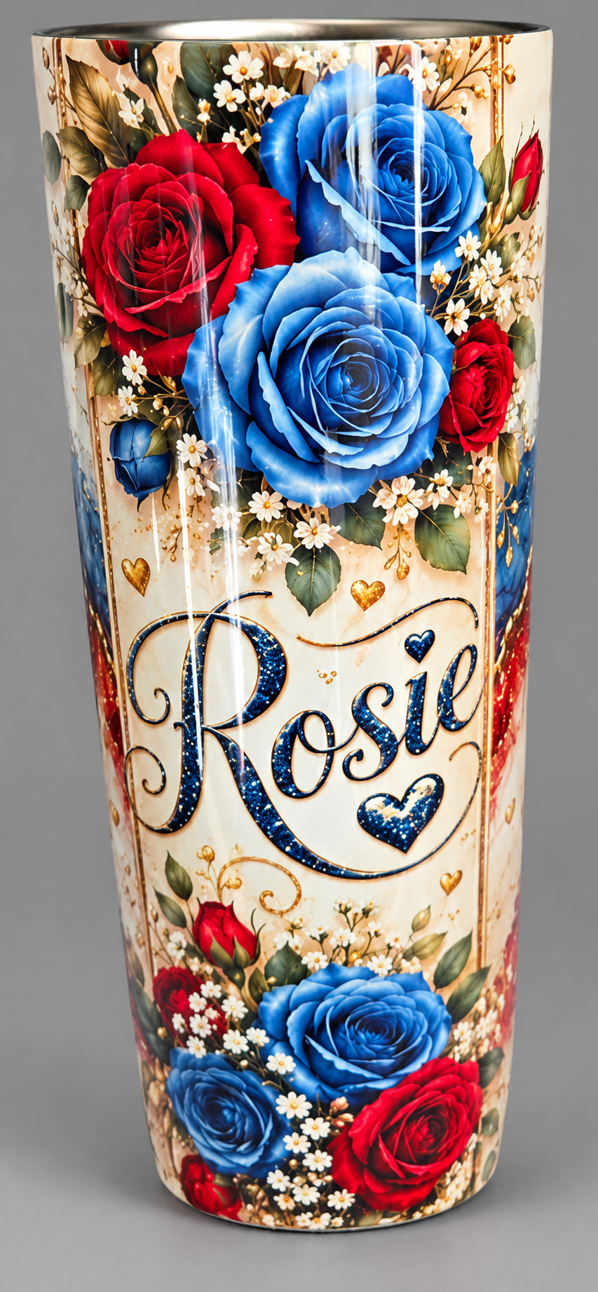 Personalised floral tumbler example view 5